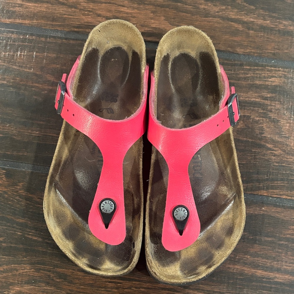 Birkenstock Bright Pink Thong Sandals
